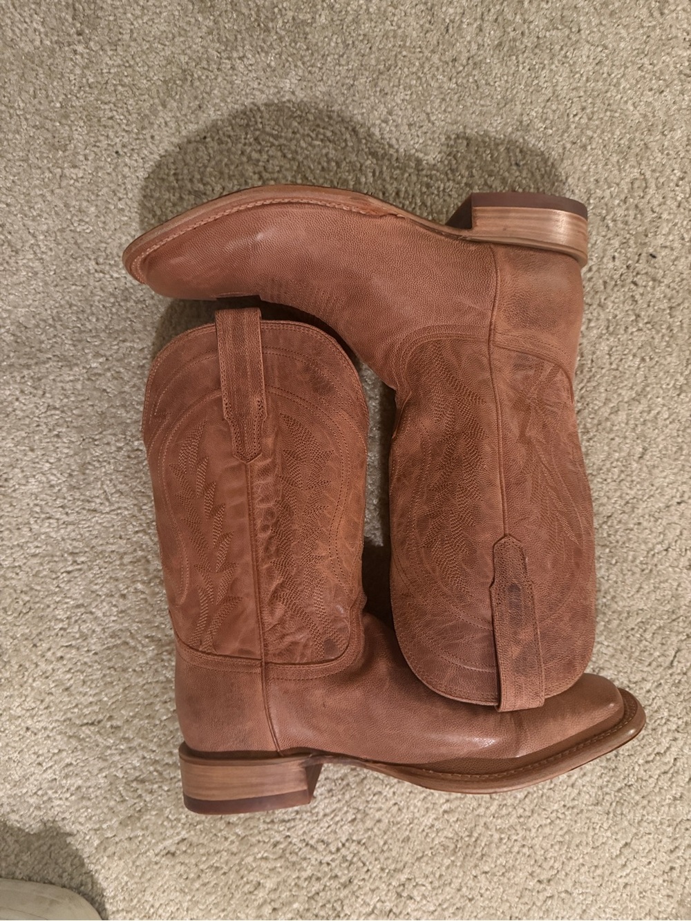 Brown Leather Tecova Cowboy Boots - men’s